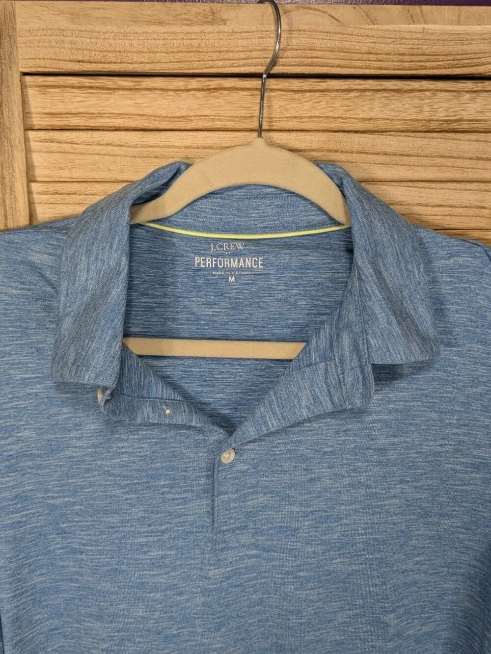J. Crew Light Blue Performance Polo Shirt Size Medium